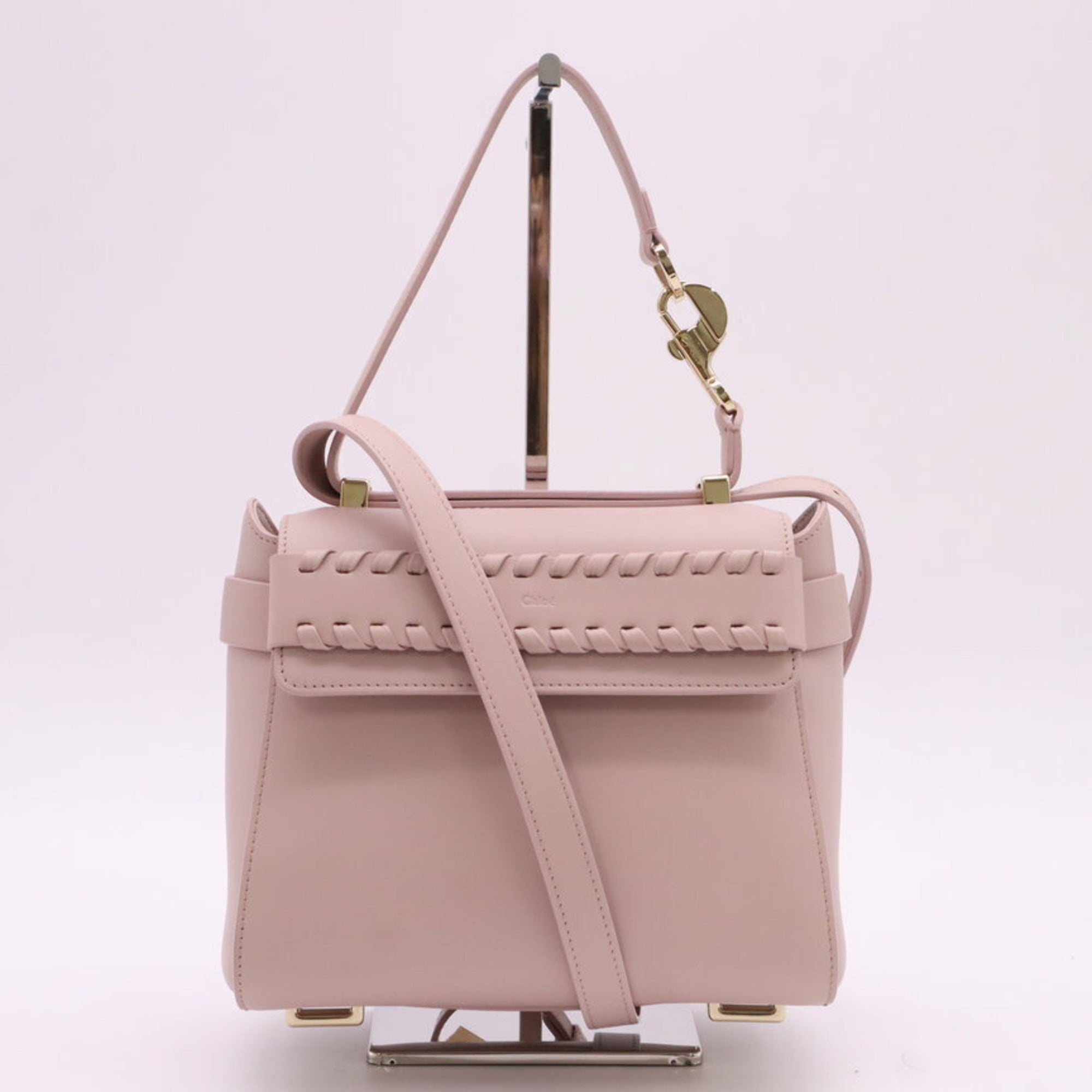 Chloé Pink Beige Leather Shoulder Bag (Pre-Owned)