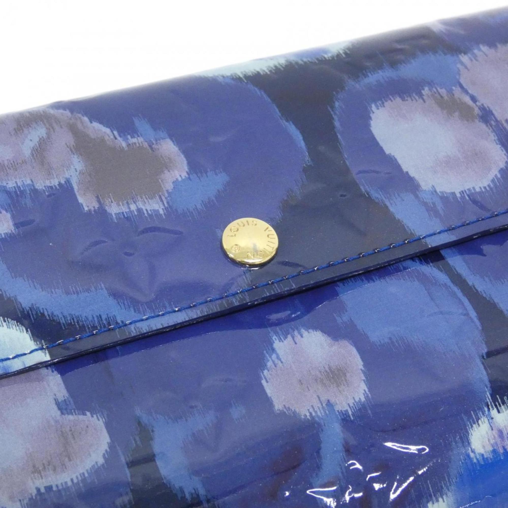 Louis Vuitton Blue Grand Blue Leather Long Wallet