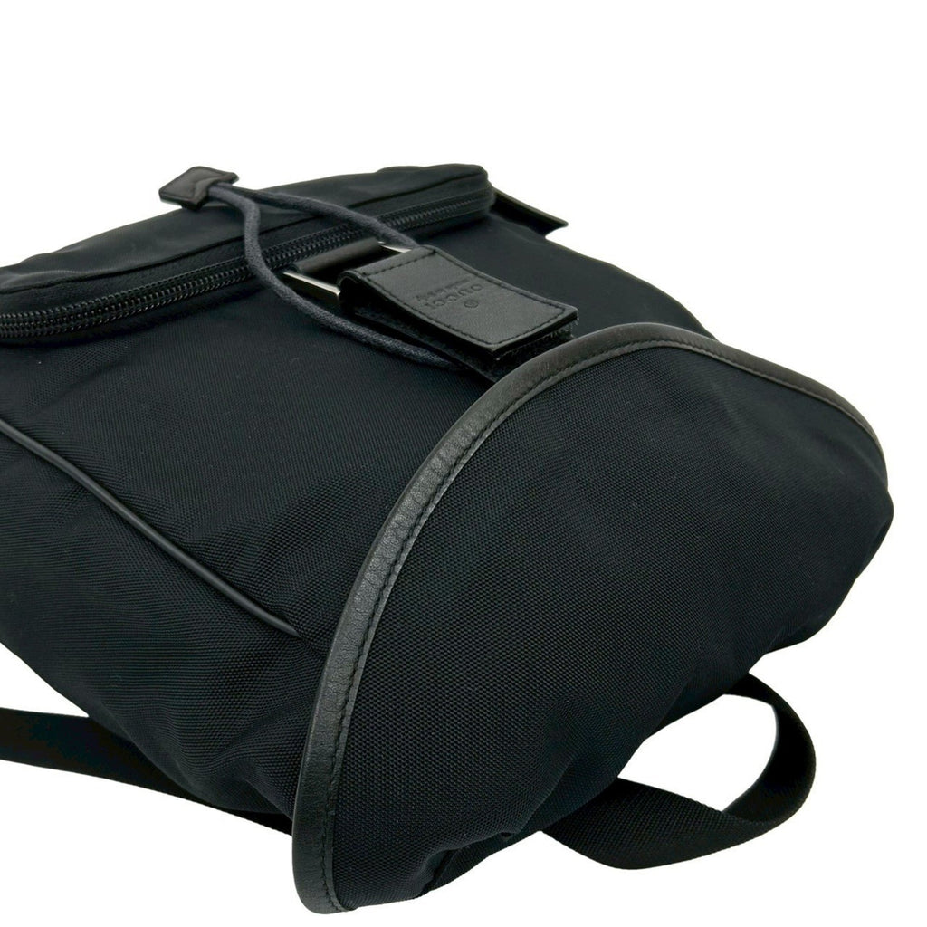 Gucci Black Nylon Leather Backpack (Pre-Owned)