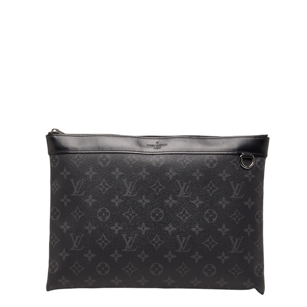 Louis Vuitton Black Pvc Leather Clutch Bag Pochette