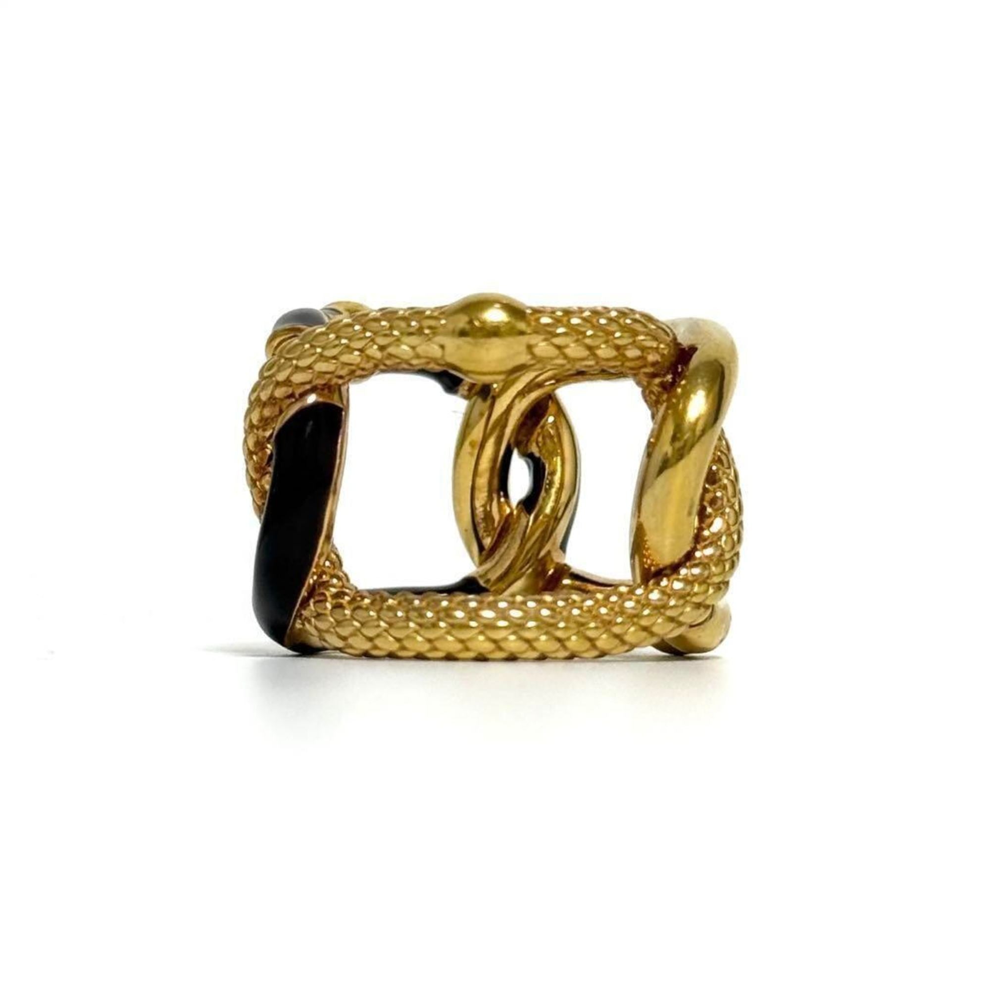 Bottega Veneta Gold Brown Silver 925 Band Ring