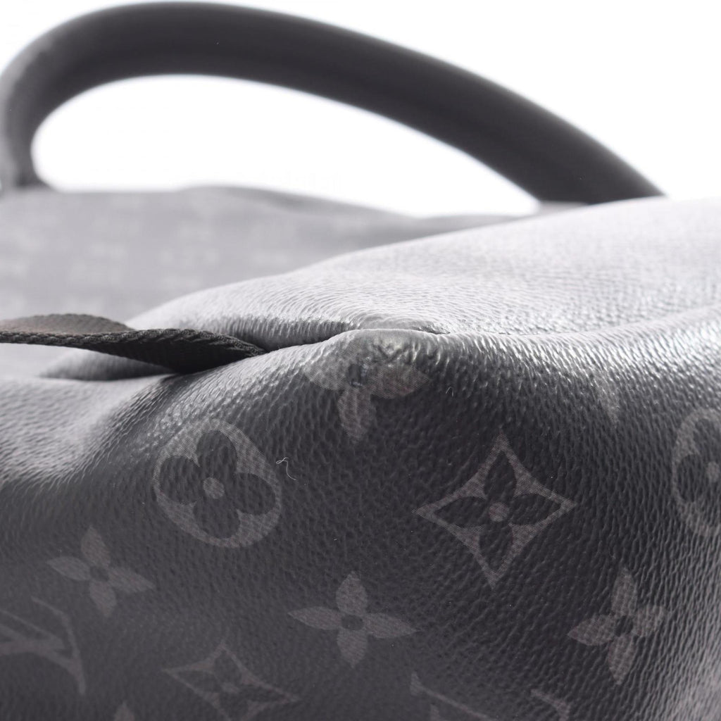 Louis Vuitton Black Coated Canvas Leather Backpack Handbag
