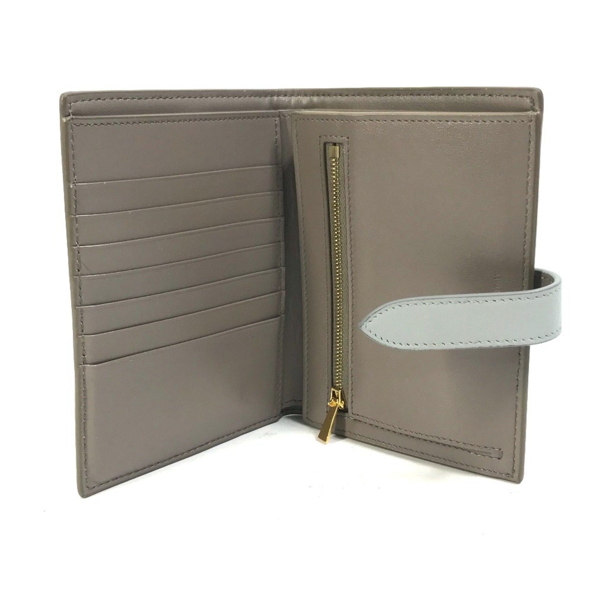 Celine Gray Leather Wallet (Tri-Fold)