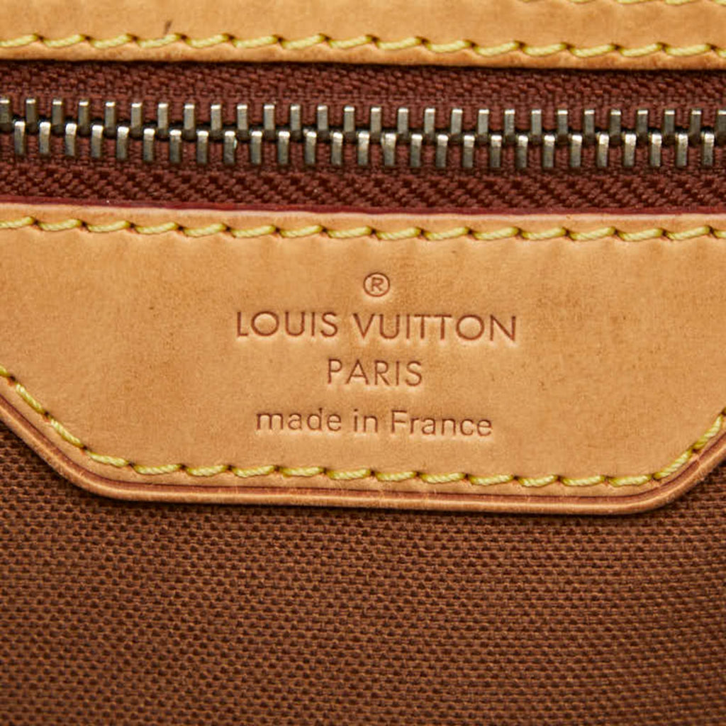Louis Vuitton Brown Pvc Leather Shoulder Bag Tote Bag
