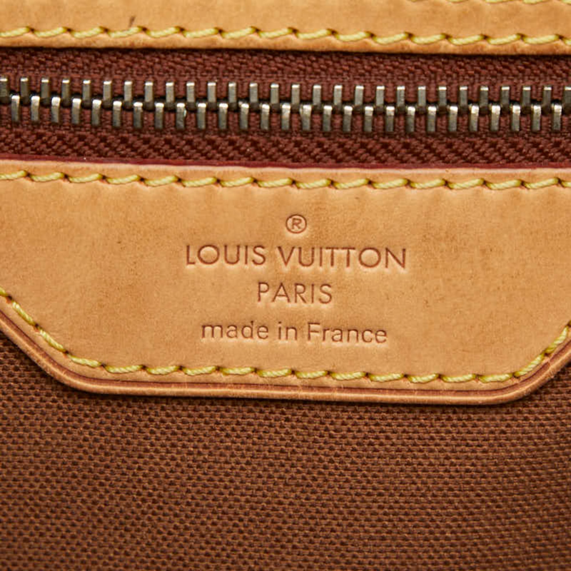 Louis Vuitton Brown Pvc Leather Shoulder Bag Tote Bag