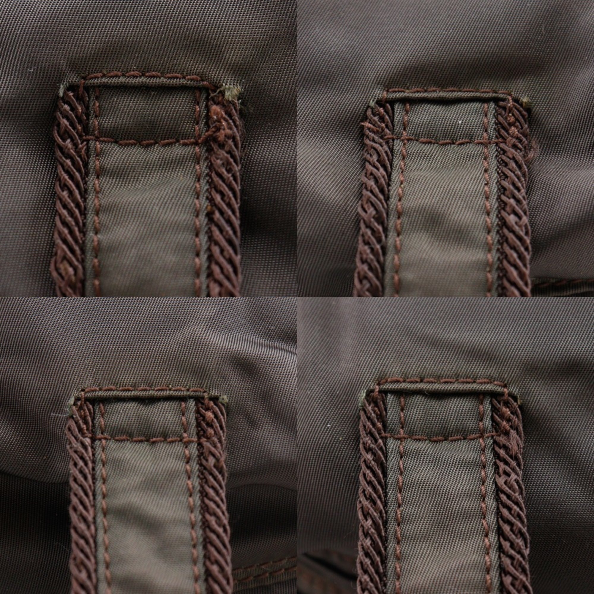 Prada Brown Nylon Handbag