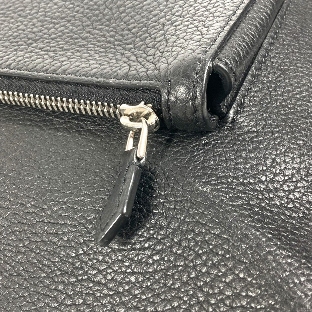 Louis Vuitton Black Noir Leather Messenger Bag Shoulder Bag