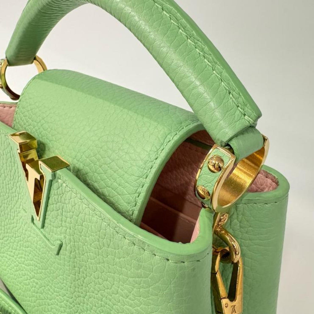 Louis Vuitton Green Leather Handbag
