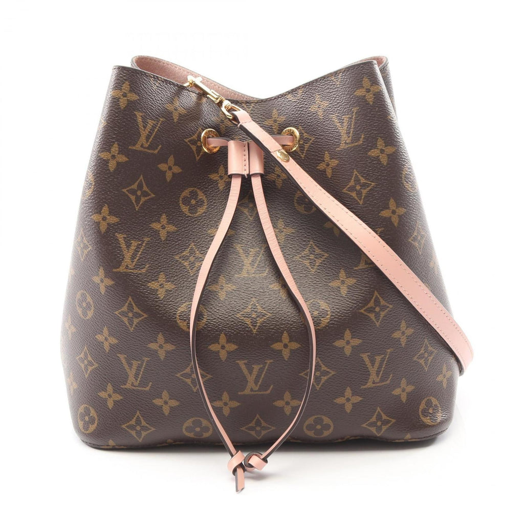 Louis Vuitton Brown Monogram Pink Rose Poudre Coated Canvas Leather Handbag Shoulder Bag