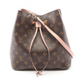 Louis Vuitton Brown Monogram Pink Rose Poudre Coated Canvas Leather Handbag Shoulder Bag