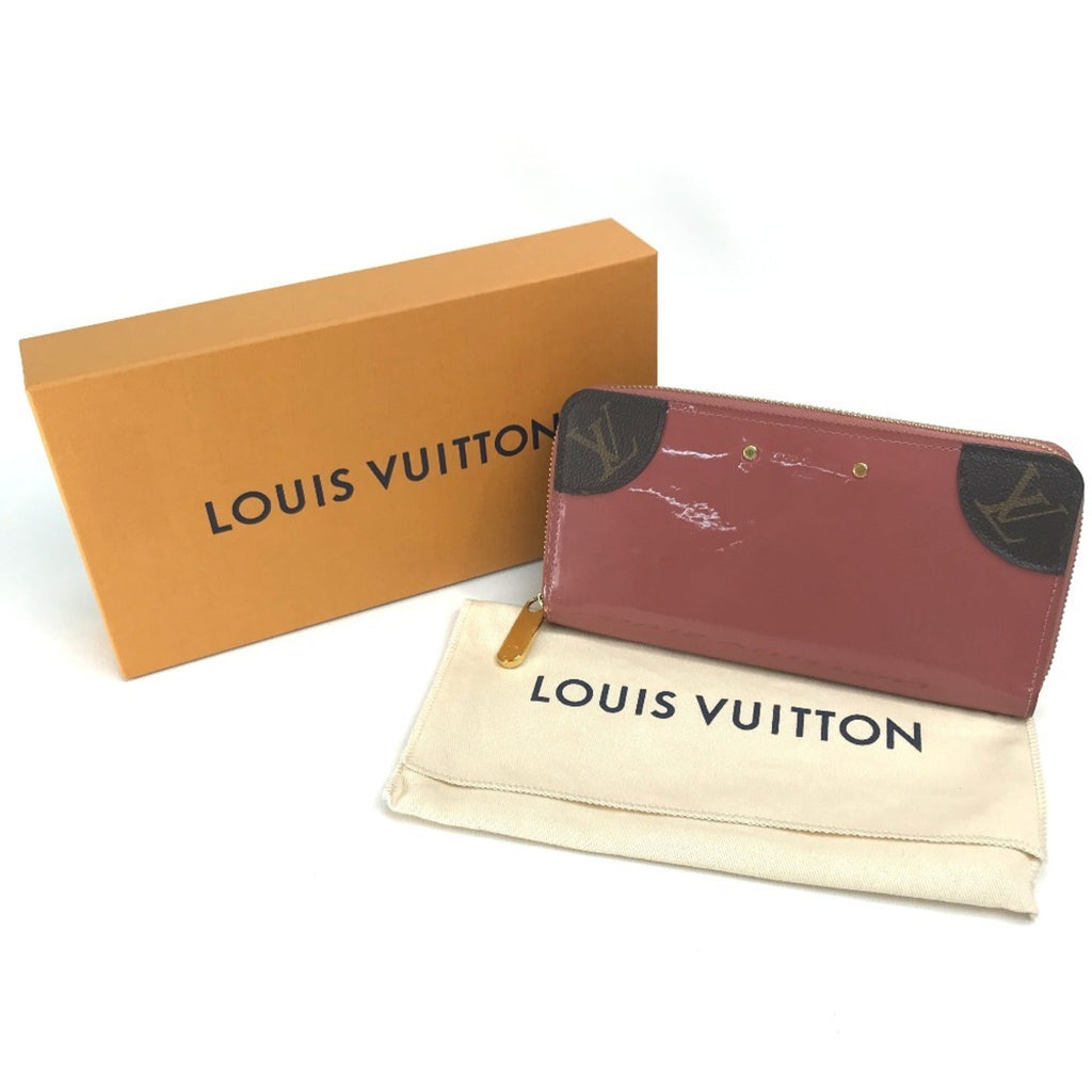 Louis Vuitton Monogram Monogram Pink Beige Monogram Patent Leather Long Wallet
