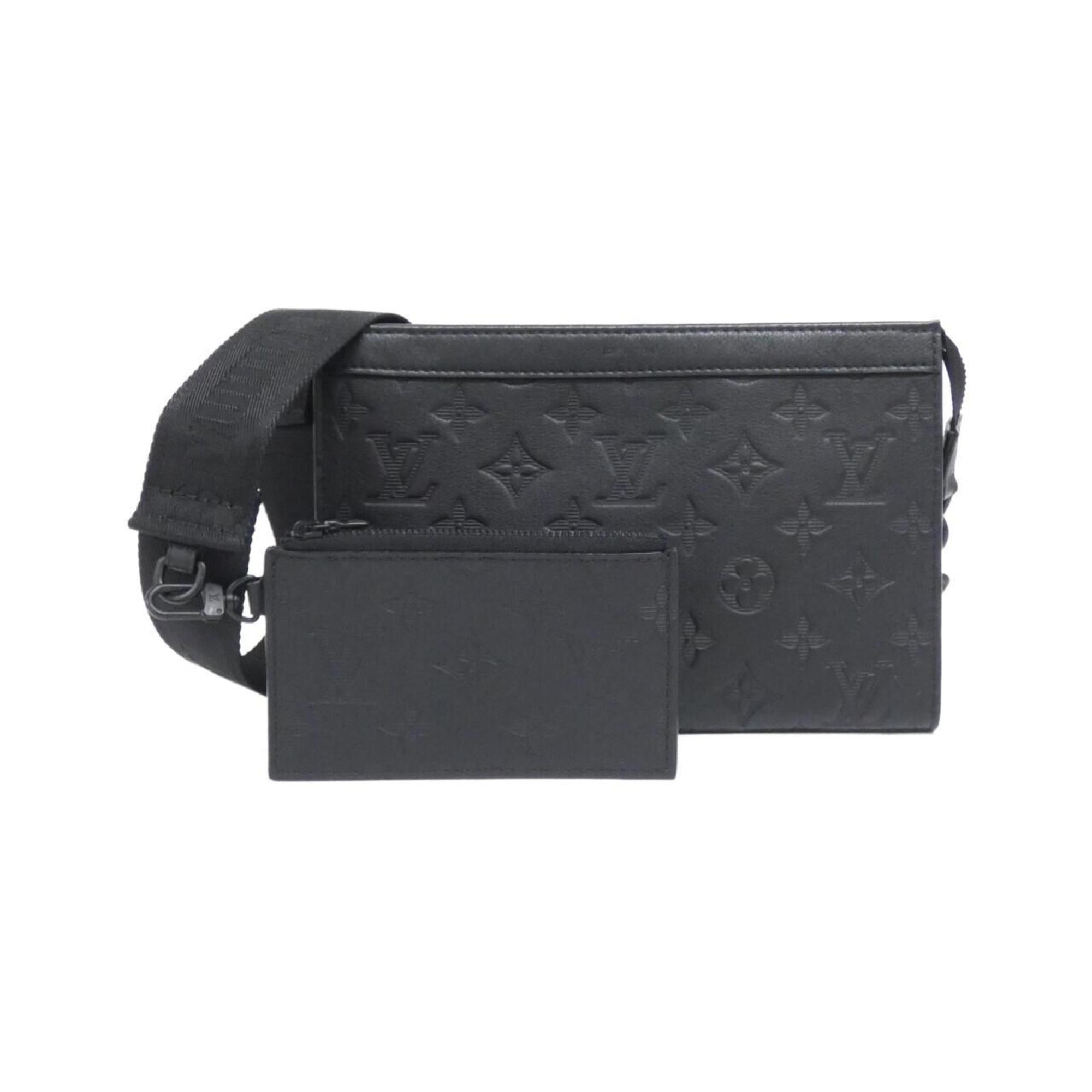 Louis Vuitton Black Leather Pouch Shoulder Bag