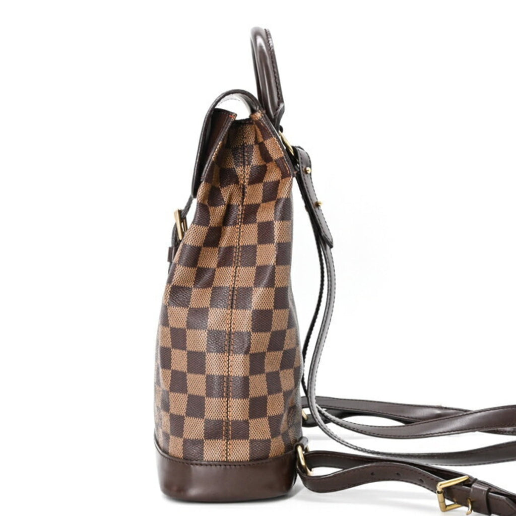 Louis Vuitton Brown Damier Canvas Damier Graphite Leather Backpack