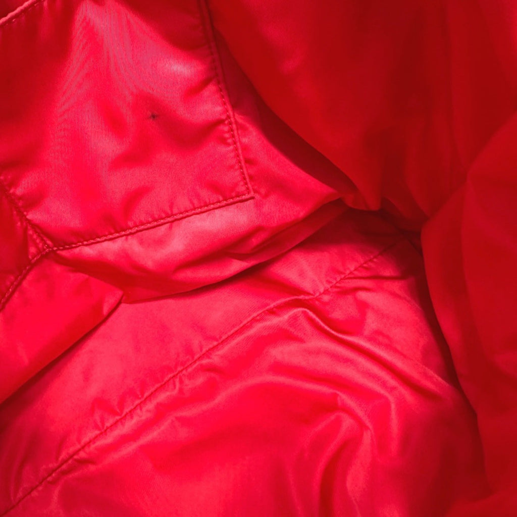 Prada Red Color Nylon Tote Bag