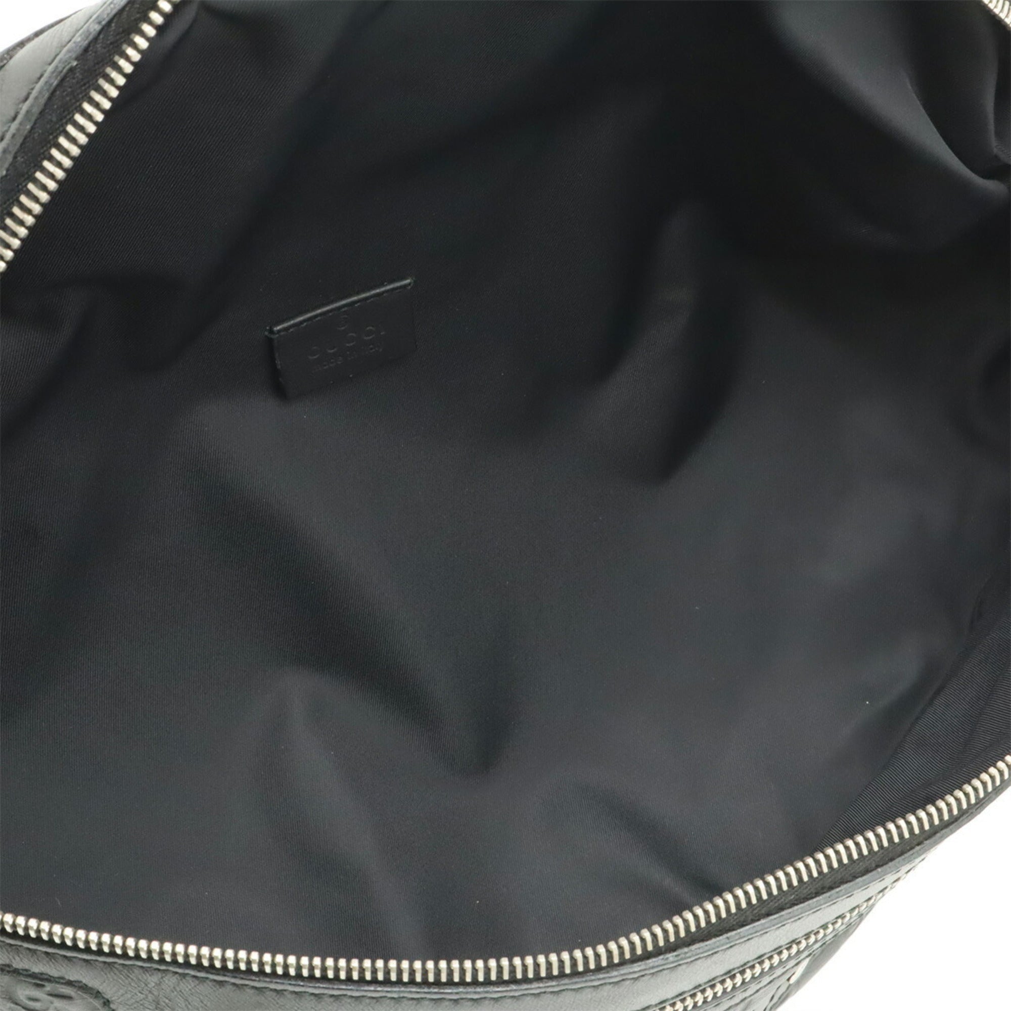 Gucci Black Rubber Coated Canvas Leather Pouch Sling Bag (Pre-Owned)