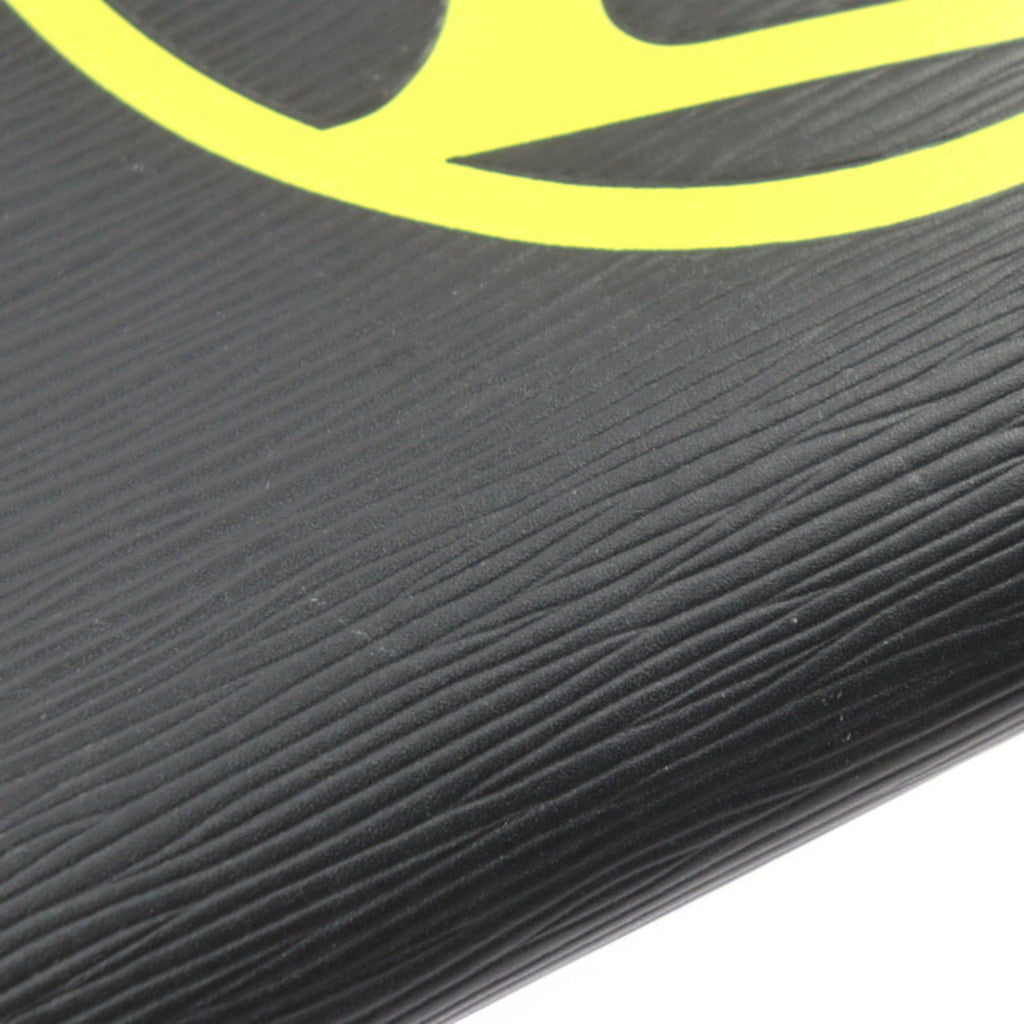 Louis Vuitton Black Yellow Epi Leather Clutch Bag Handbag Pochette Pouch