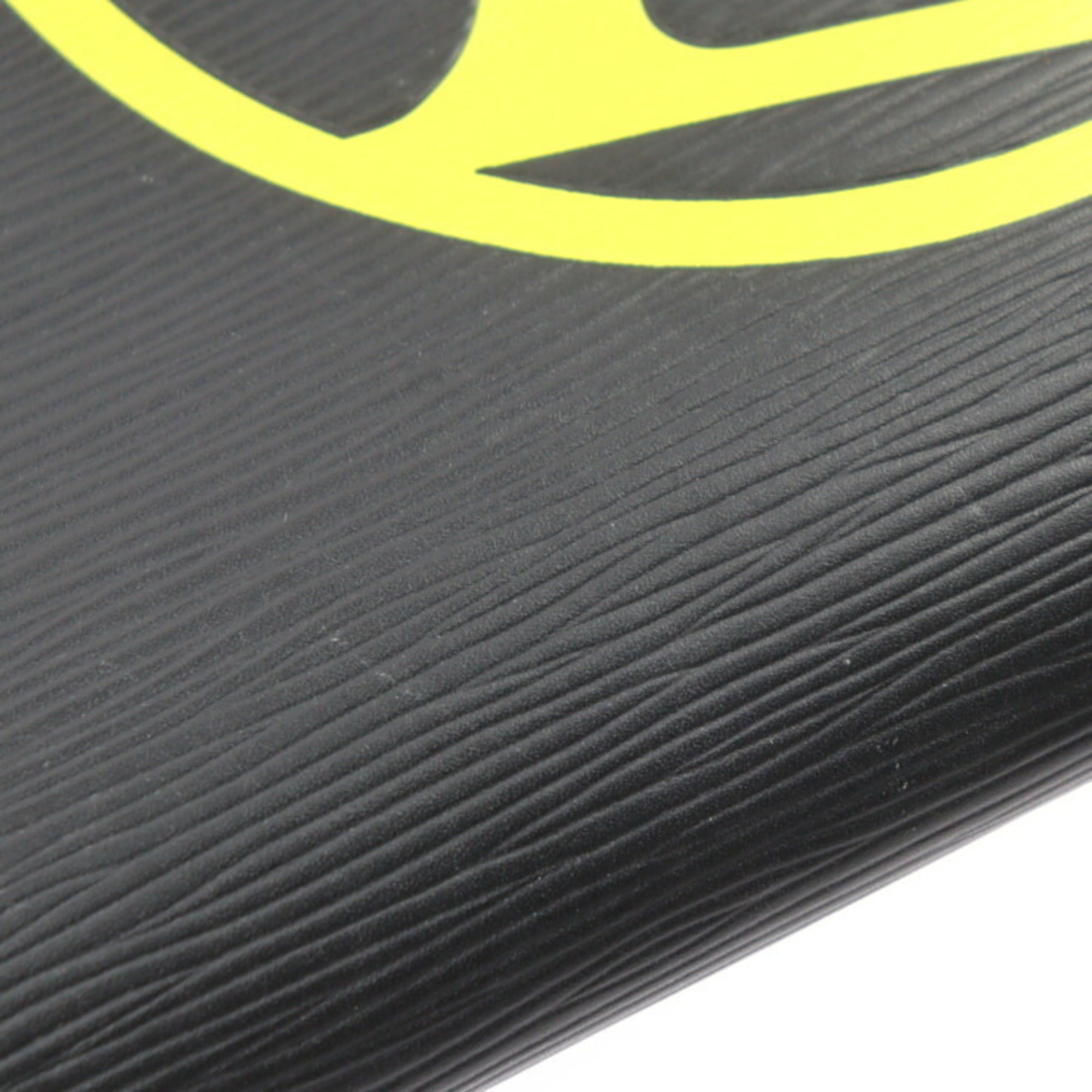 Louis Vuitton Black Yellow Epi Leather Clutch Bag Handbag Pochette Pouch
