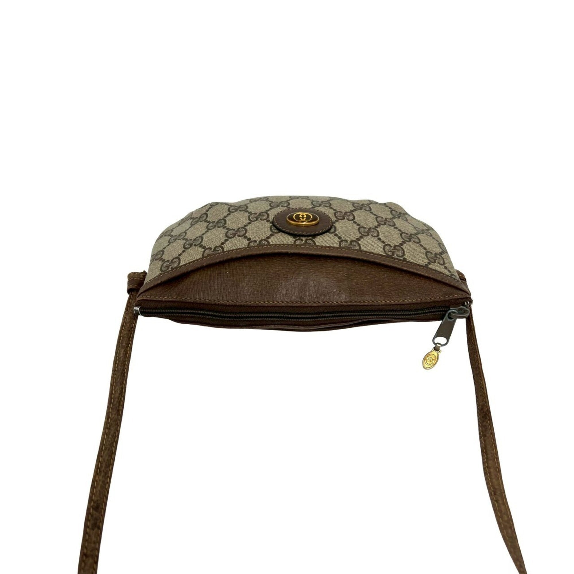 Gucci Brown Pvc Leather Pochette Shoulder Bag (Pre-Owned)