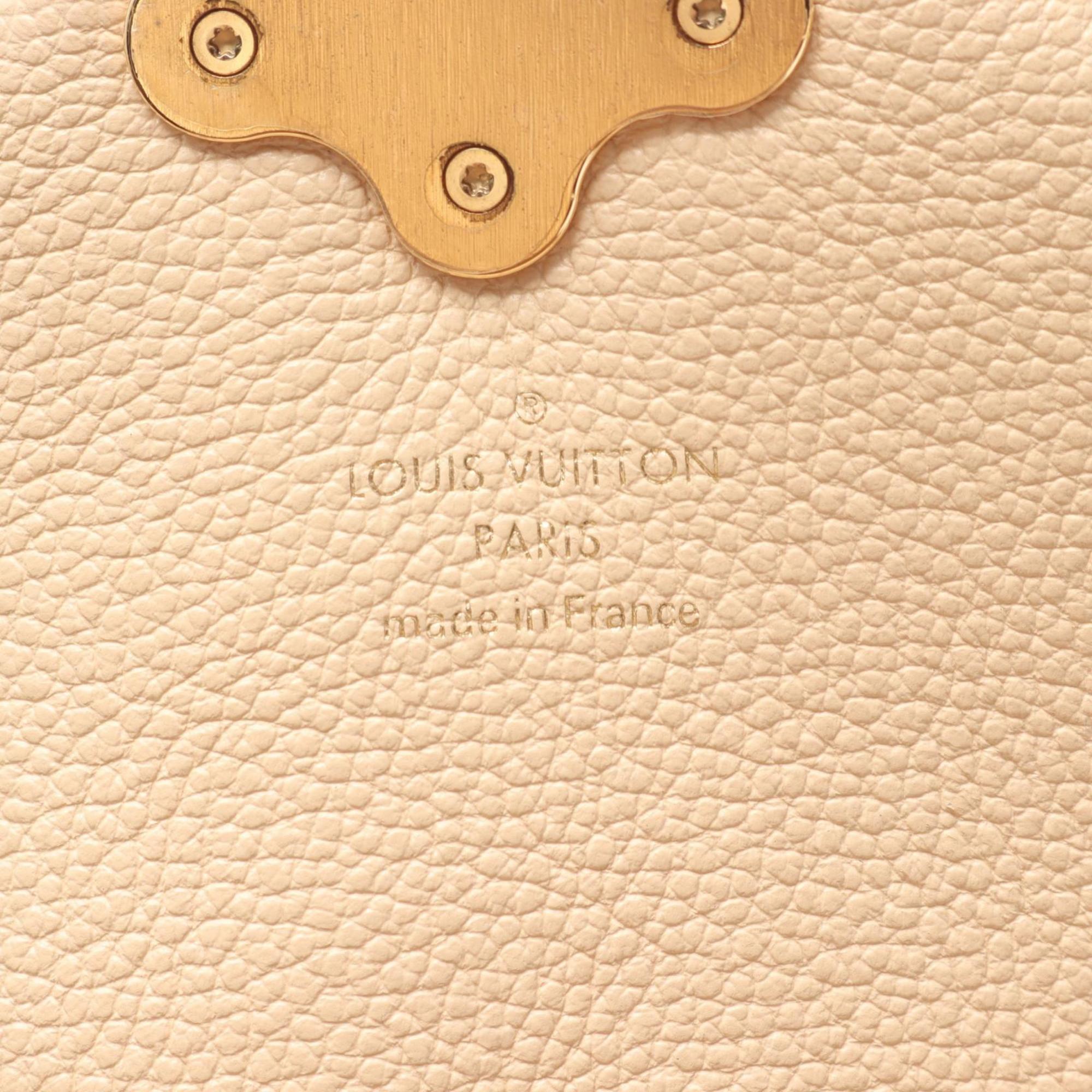 Louis Vuitton Beige Brown Cream Coated Canvas Leather Backpack