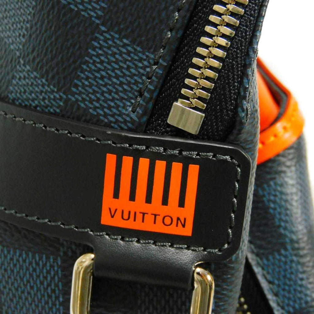 Louis Vuitton Damier Cobalt Navy Orange Damier Canvas Backpack