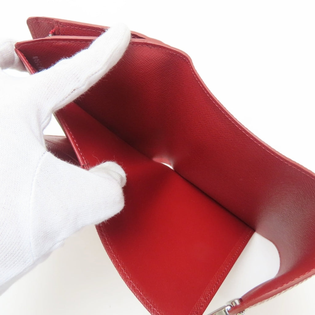 Louis Vuitton Ruby Epi Leather Wallet (Tri-Fold)