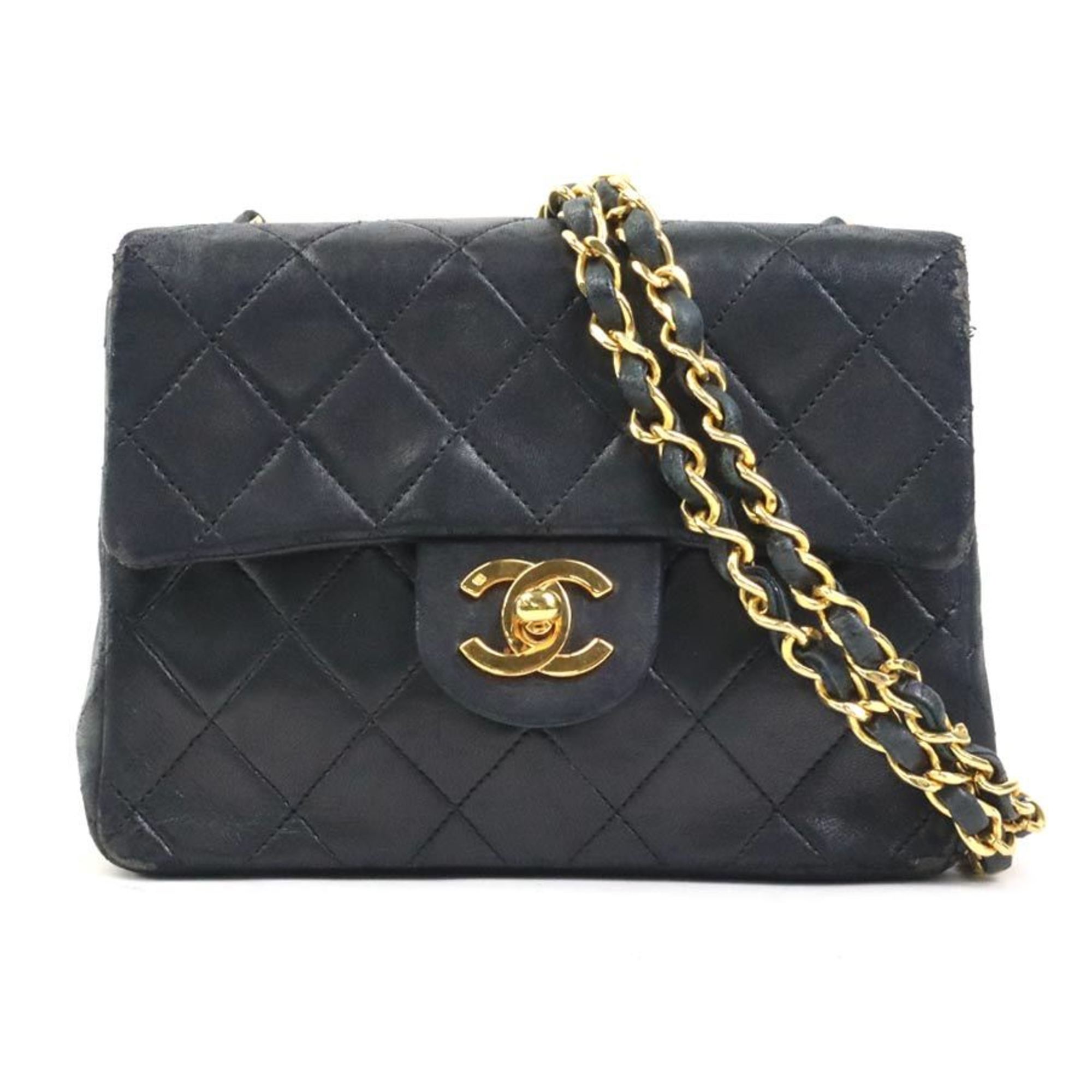 Chanel Black Leather Shoulder Bag