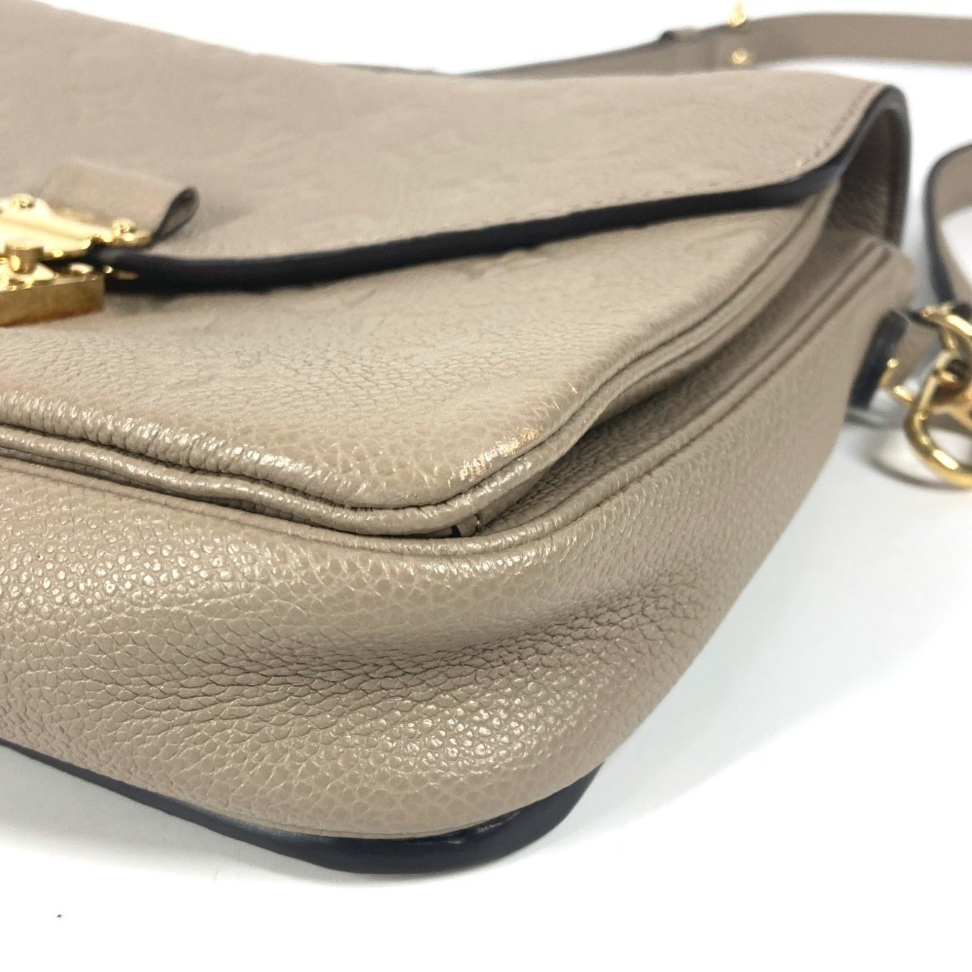 Louis Vuitton Monogram Empreinte Beige Tourterelle Monogram Empreinte Handbag Pochette Shoulder Bag