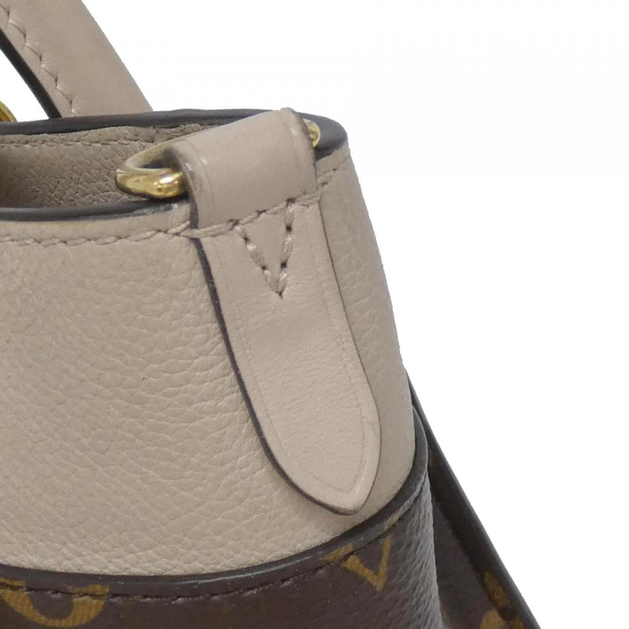 Louis Vuitton Grayish Coated Canvas Leather Handbag