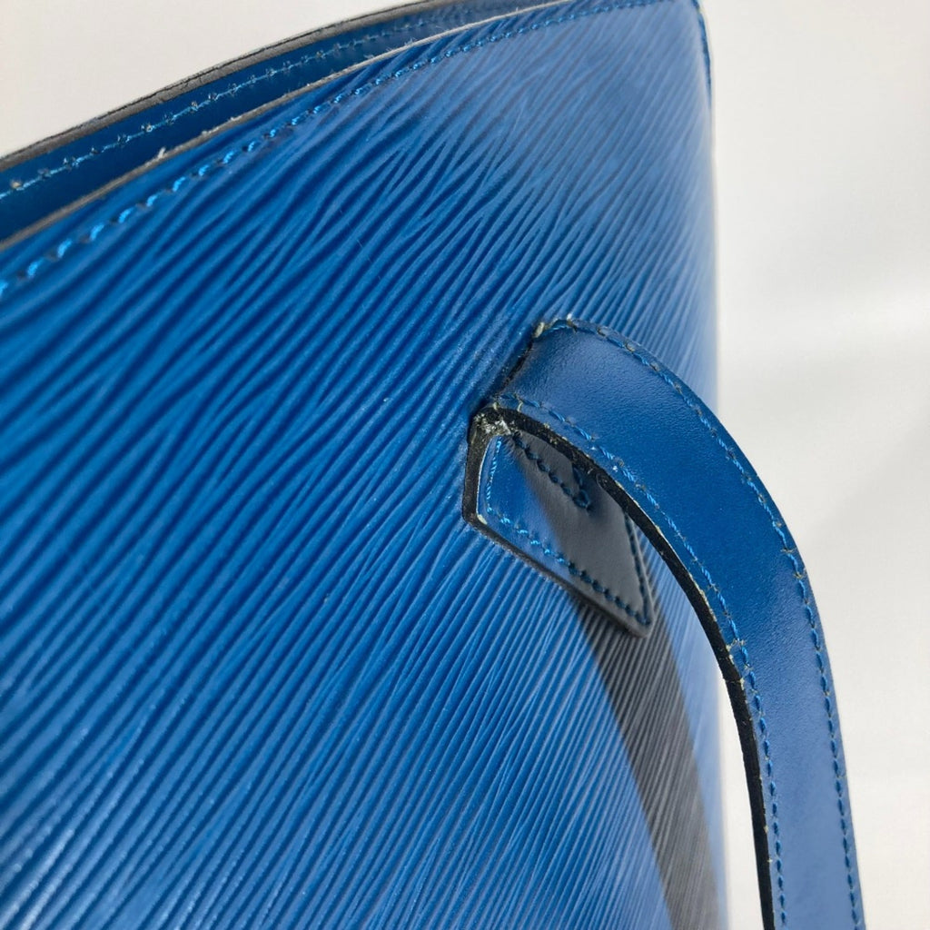 Louis Vuitton Blue Leather Tote Bag