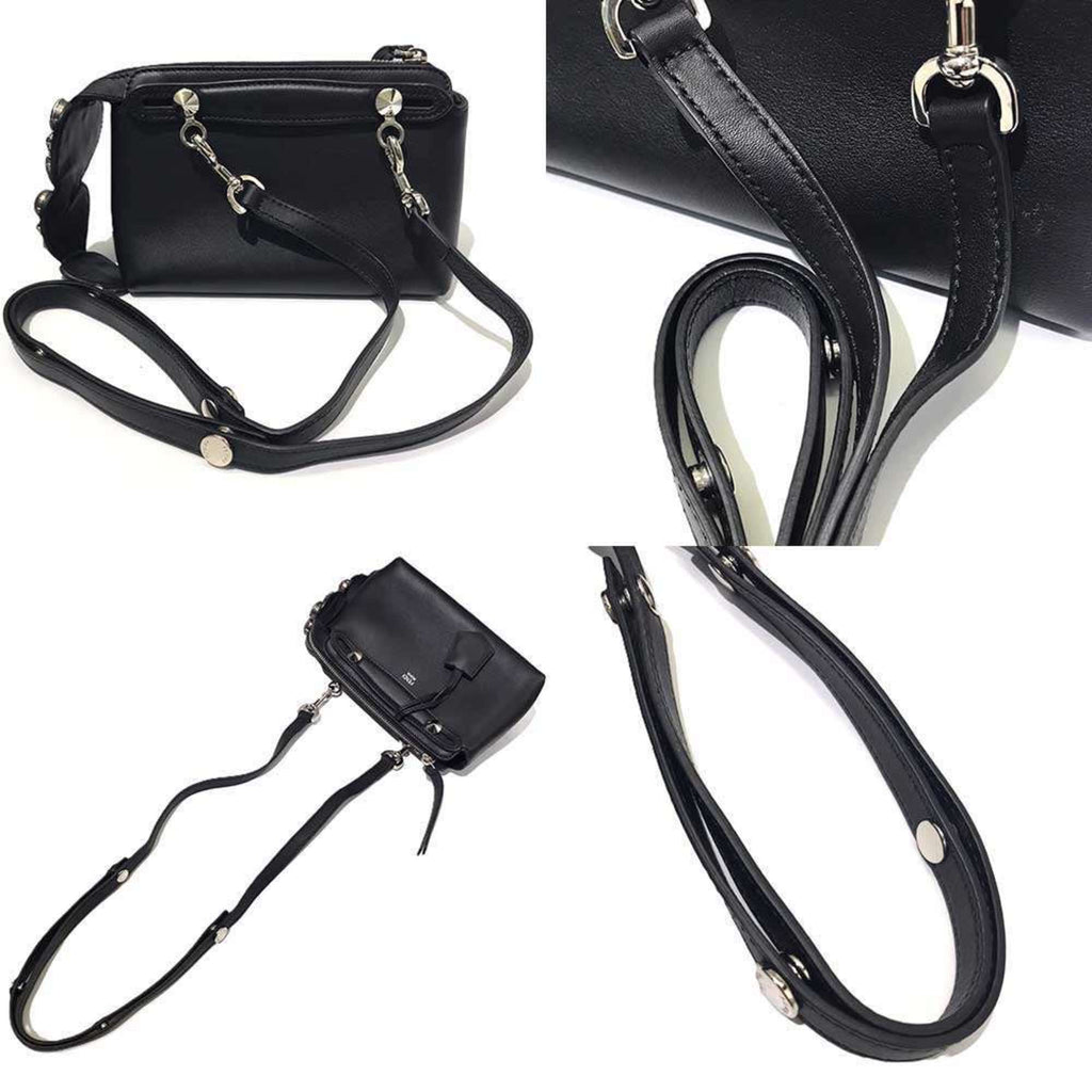 Fendi Black Leather Handbag Shoulder Bag