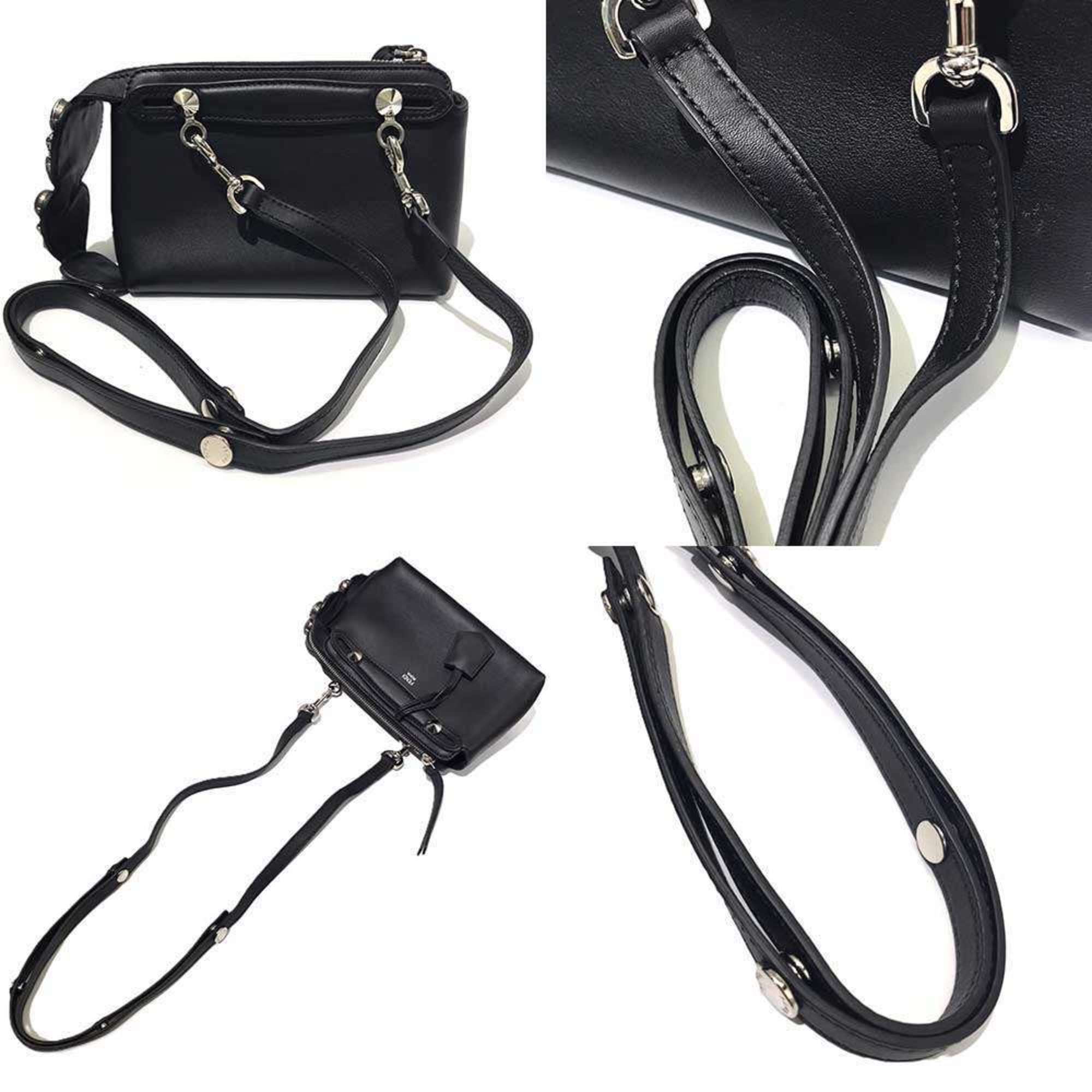 Fendi Black Leather Handbag Shoulder Bag