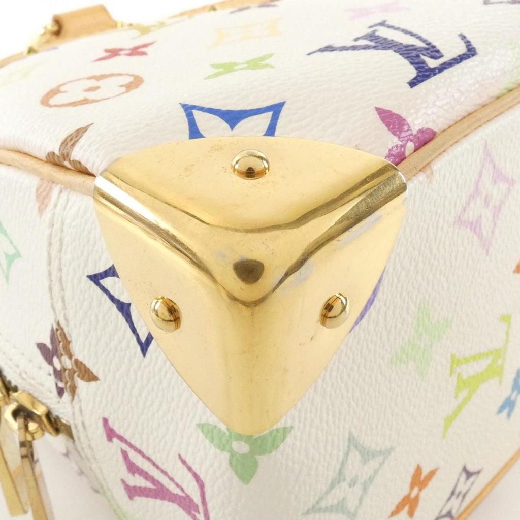 Louis Vuitton Beige White Coated Canvas Handbag