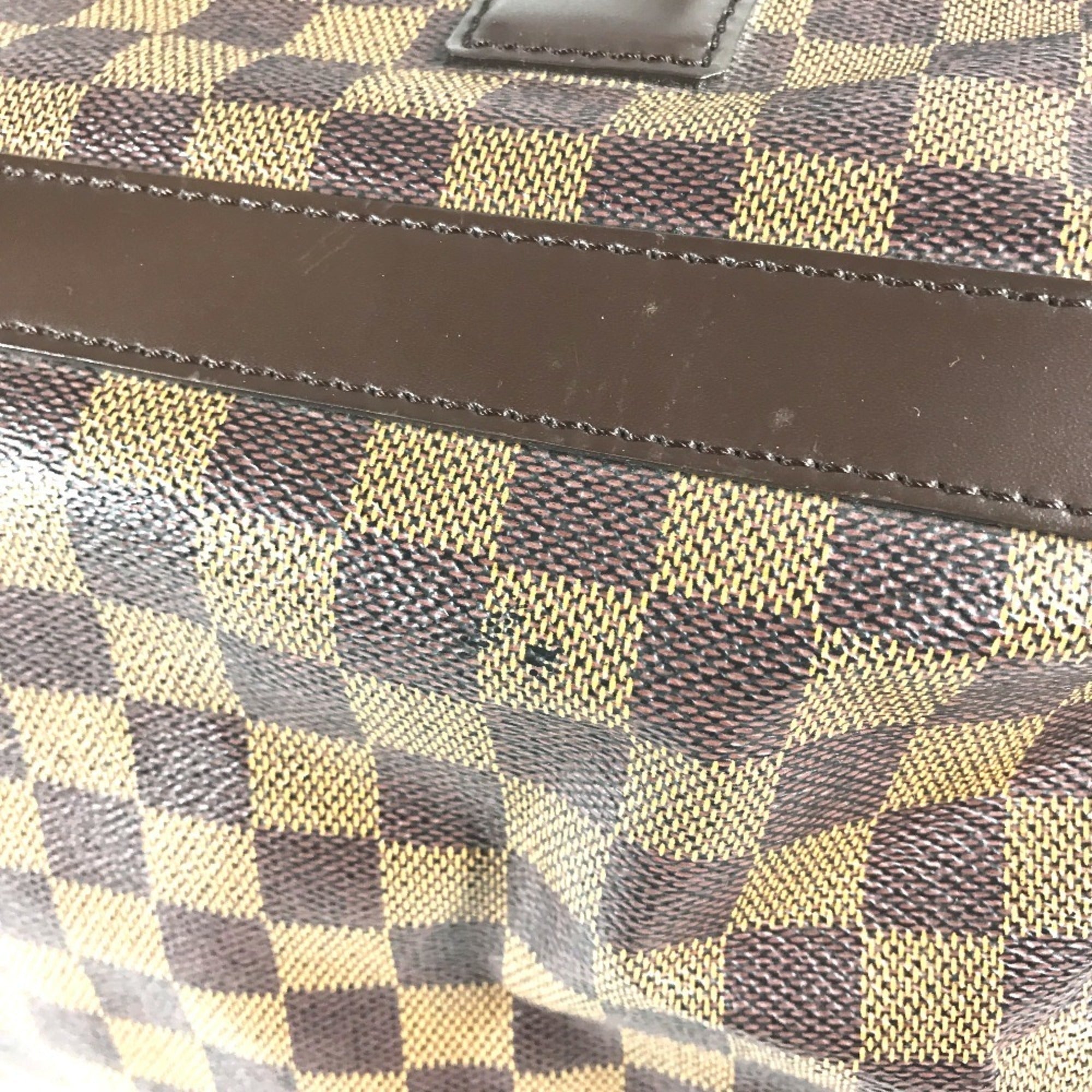 Louis Vuitton Damier Brown Ebene Damier Canvas Boston Bag Handbag