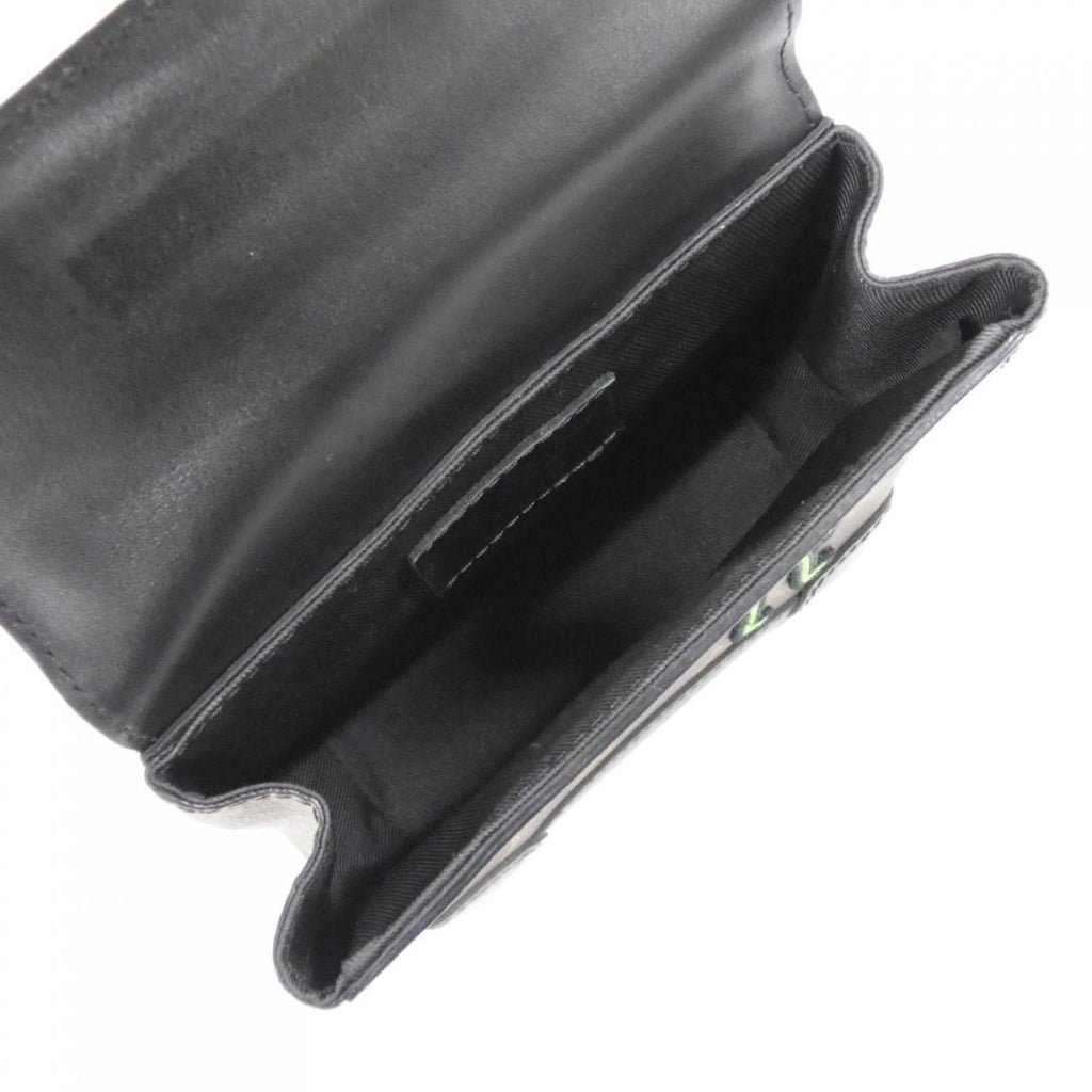 Louis Vuitton Black Brown Coated Canvas Shoulder Bag