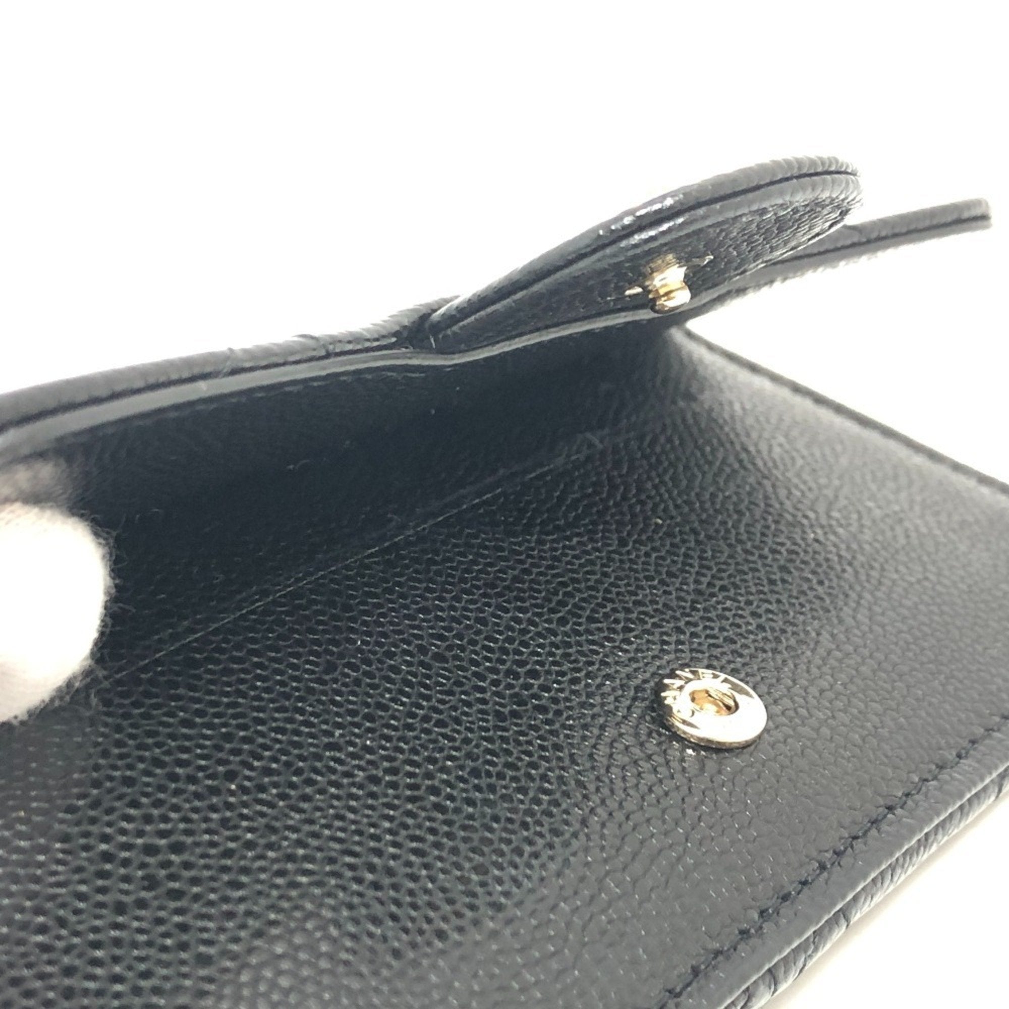 Chanel Black Grained Calfskin Coin Purse/Coin Case