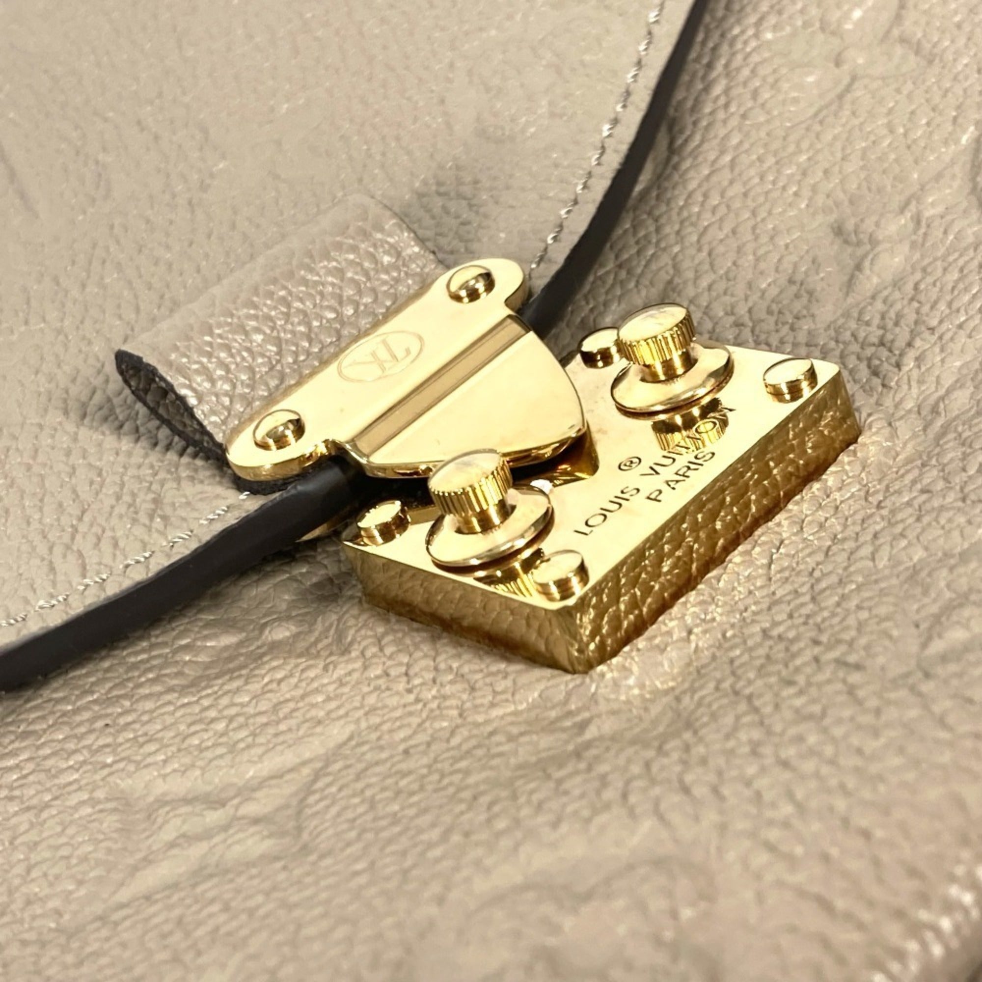 Louis Vuitton Monogram Empreinte Beige Tourterelle Monogram Empreinte Handbag Pochette Shoulder Bag
