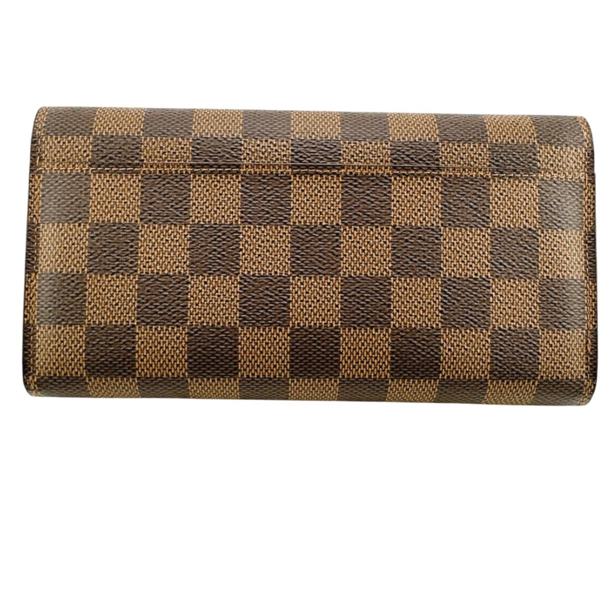 Louis Vuitton Brown Ebene Damier Canvas Long Wallet (Tri-Fold)