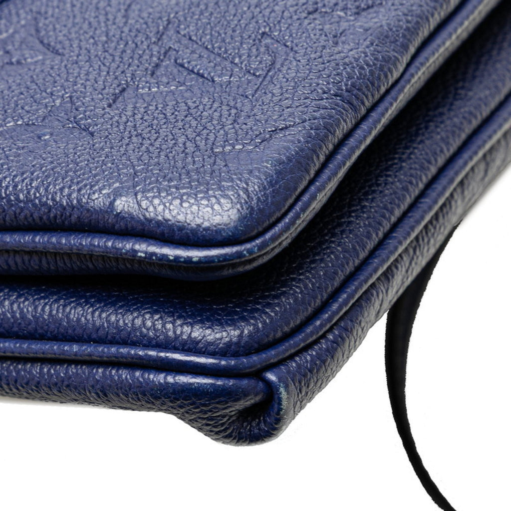 Louis Vuitton Blue Leather Shoulder Bag