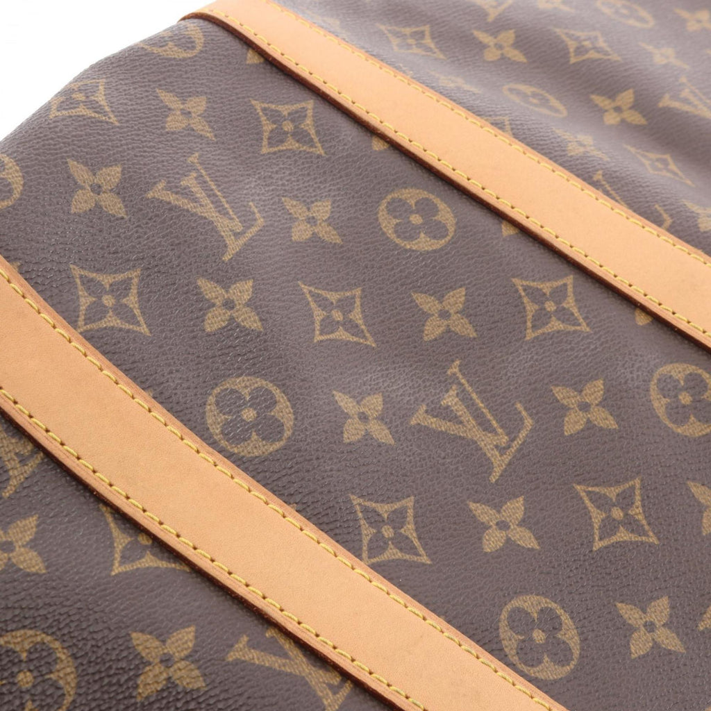 Louis Vuitton Brown Monogram Coated Canvas Leather Boston Bag