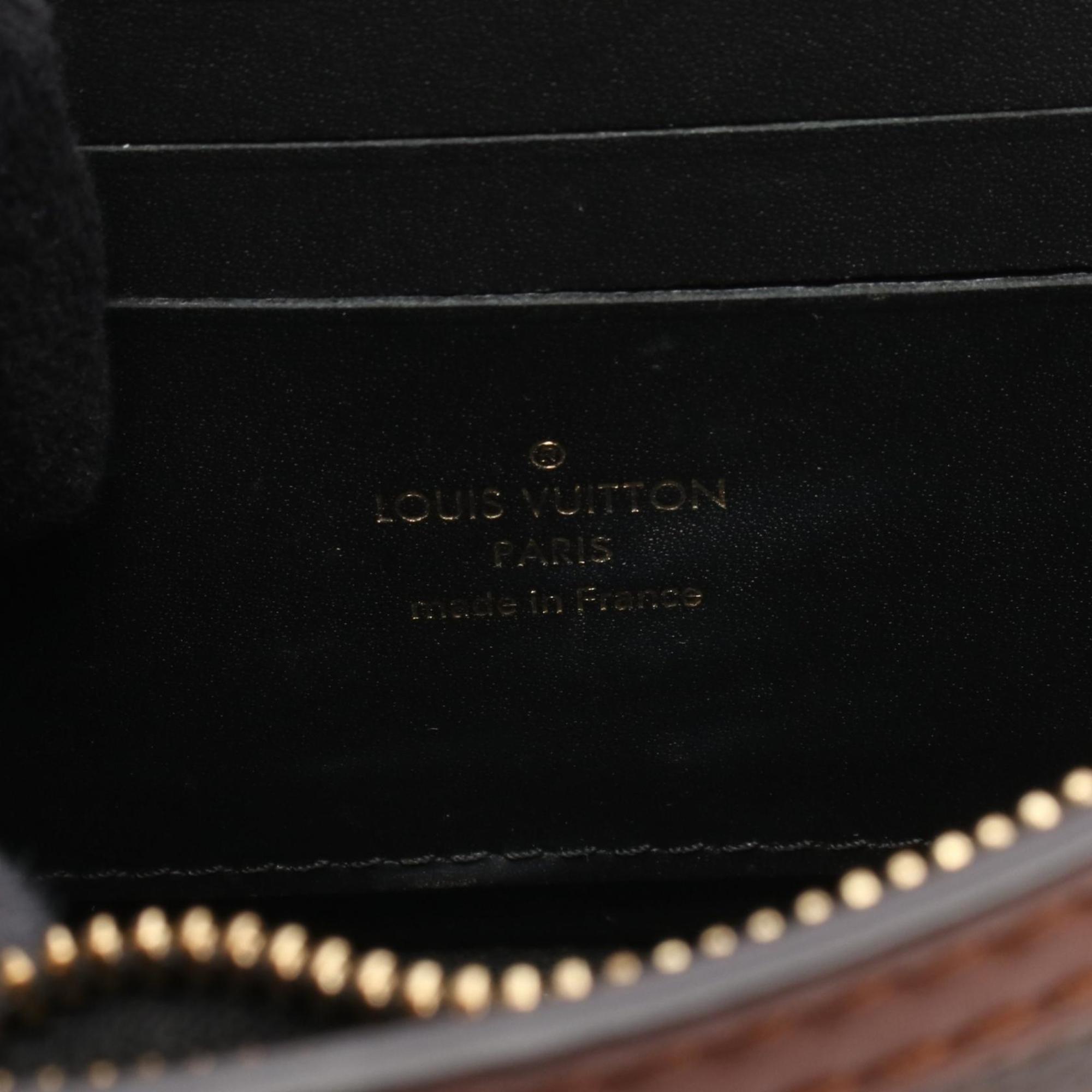 Louis Vuitton Beige Brown Coated Canvas Pvc Monogram Reverse Leather Shoulder Bag