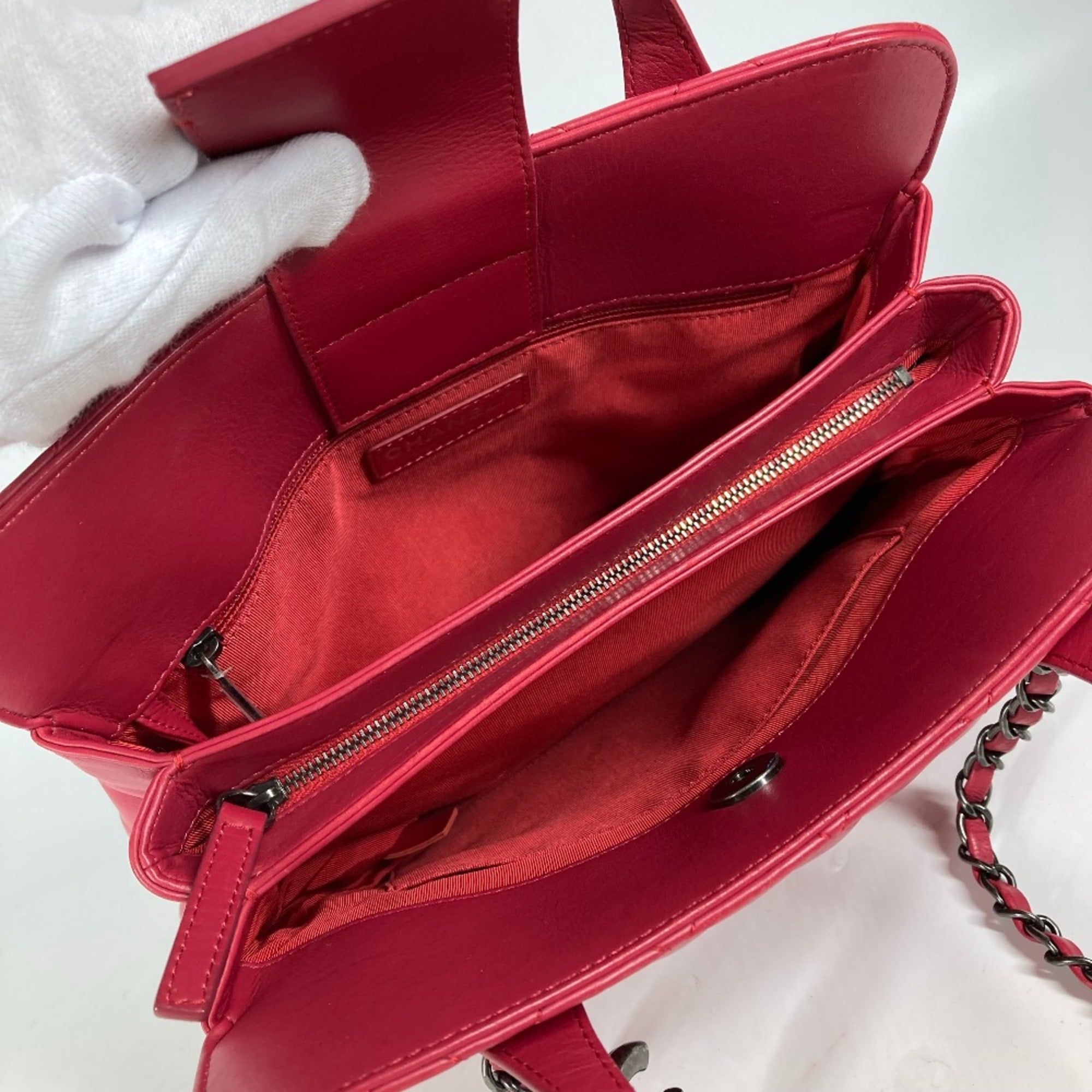 Chanel Pink Leather Tote Bag