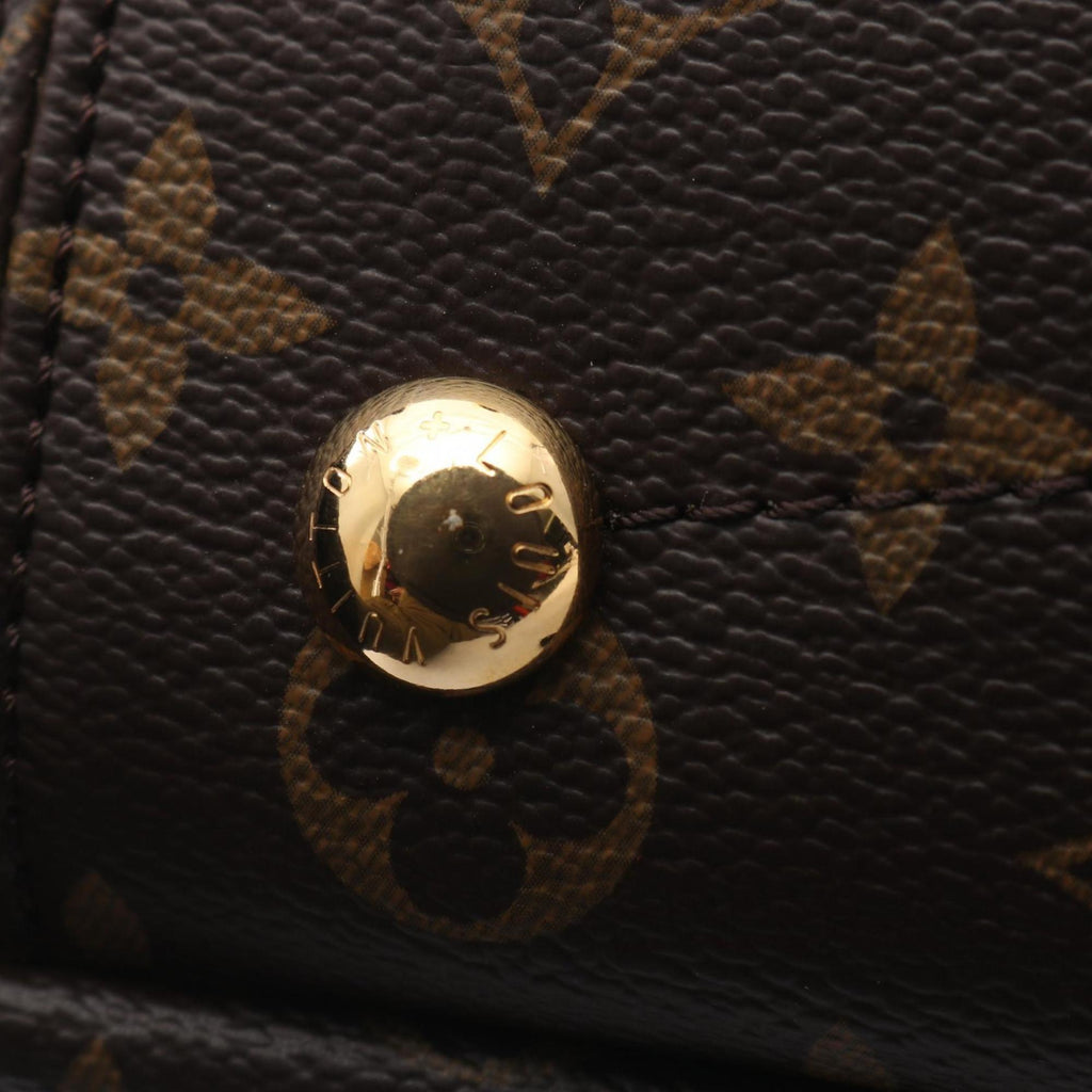 Louis Vuitton Black Brown Noir Coated Canvas Leather Monogram Handbag Tote Bag
