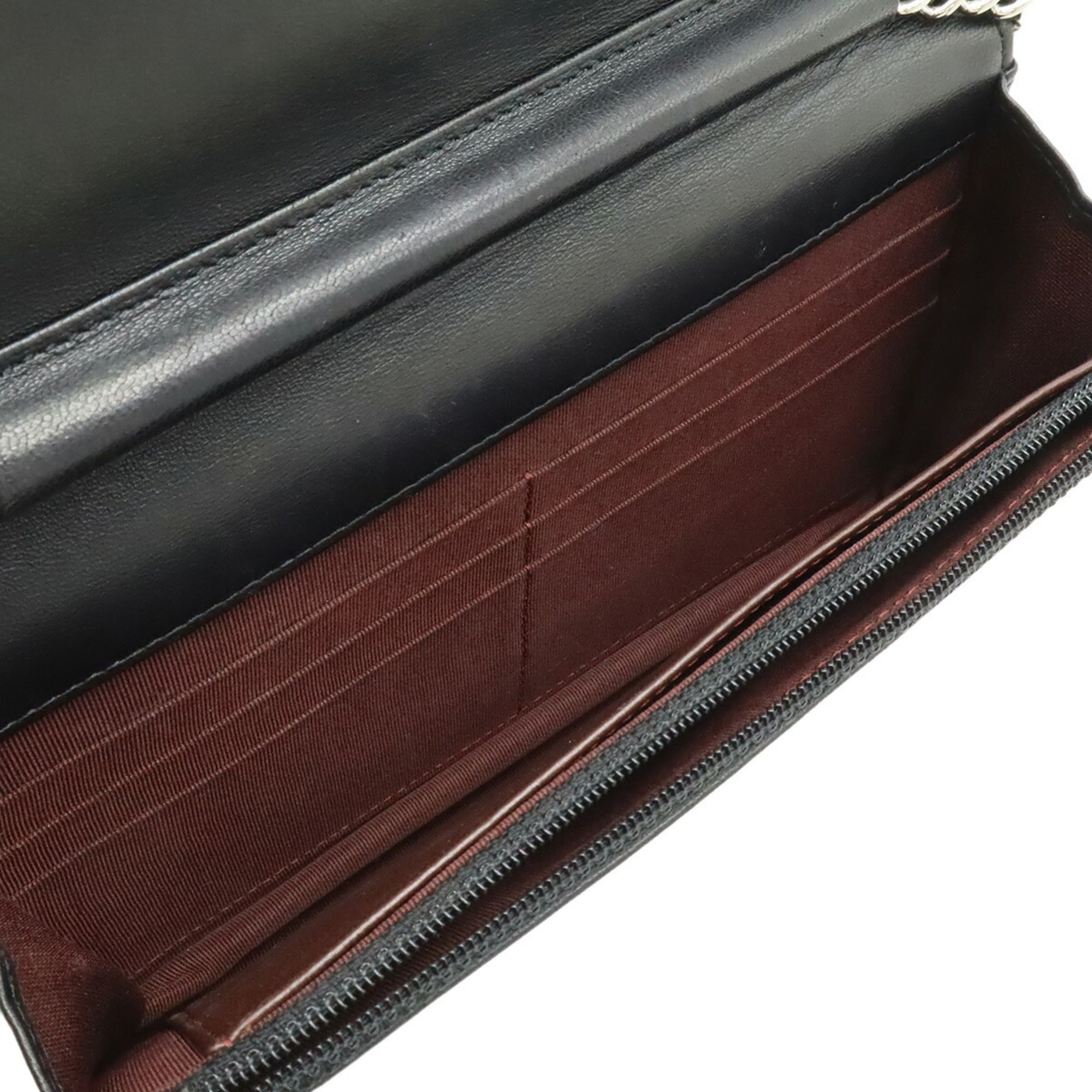 Chanel Black Leather Pochette Shoulder Bag