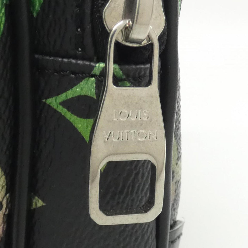 Louis Vuitton Black Coated Canvas Shoulder Bag