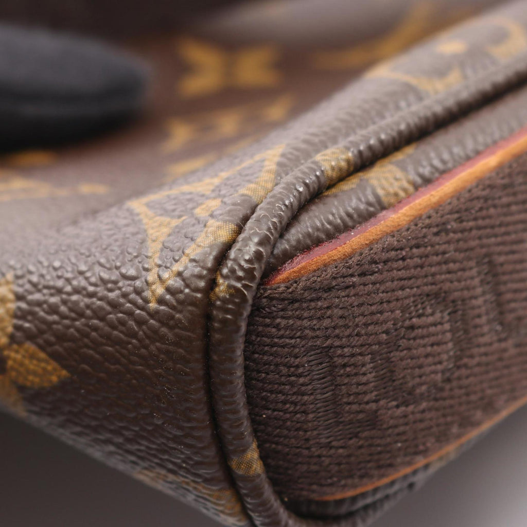 Louis Vuitton Monogram Brown Coated Canvas Leather Shoulder Bag