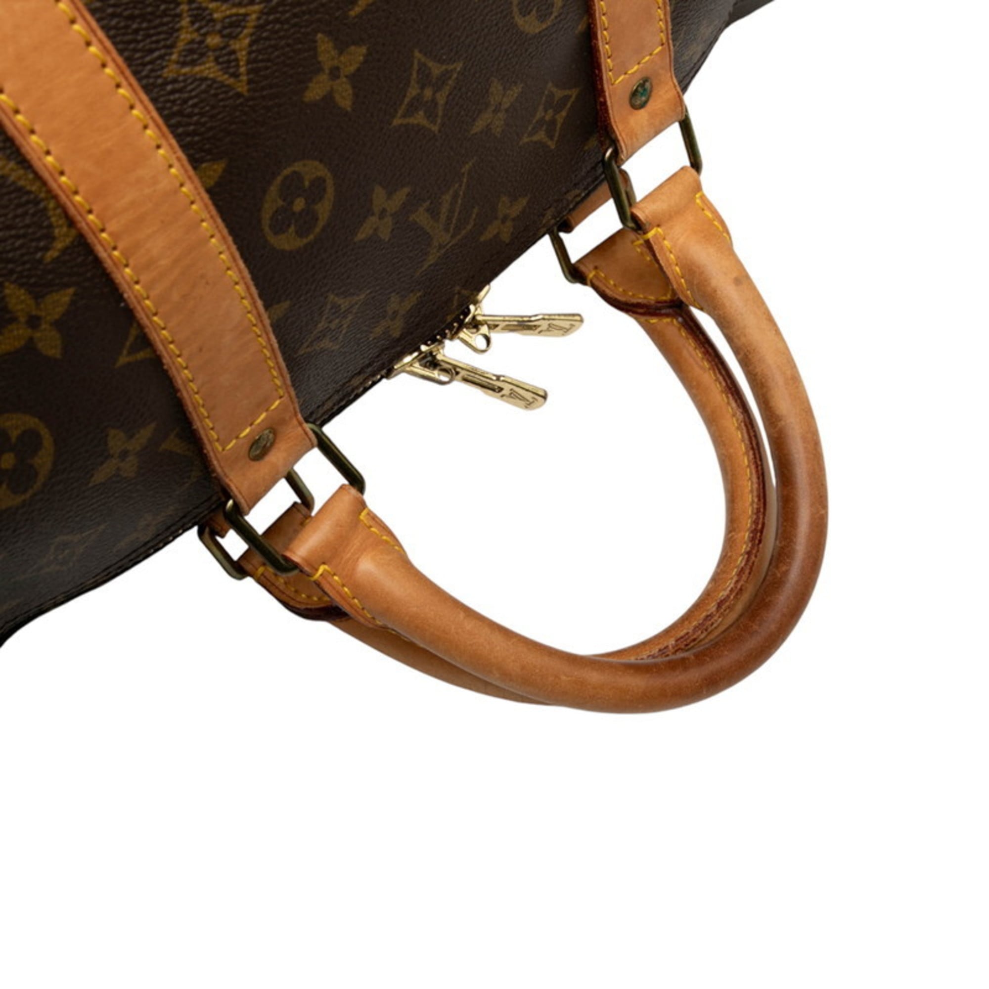 Louis Vuitton Brown Pvc Leather Boston Bag