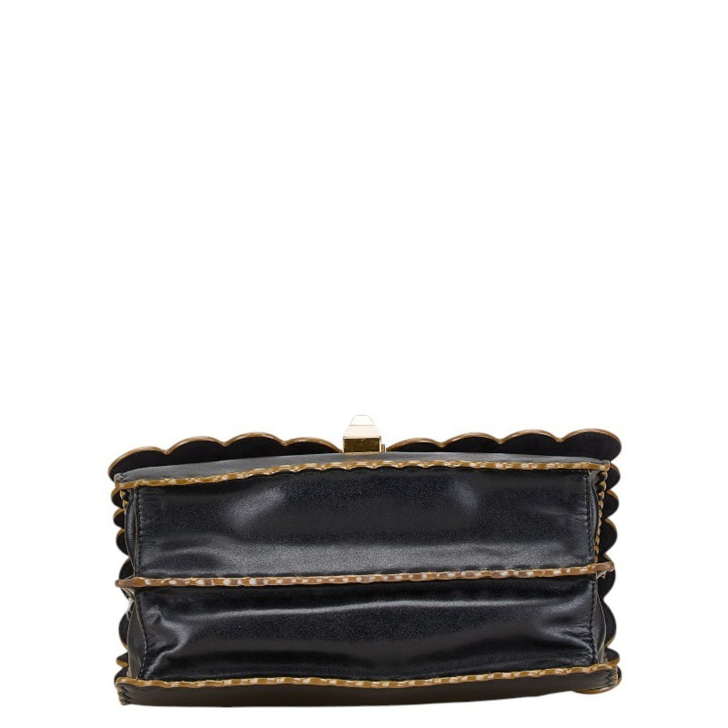 Fendi Black Leather Handbag Shoulder Bag