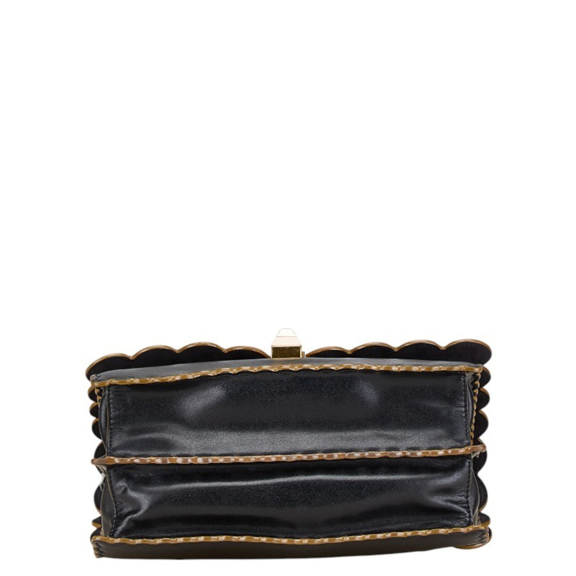 Fendi Black Leather Handbag Shoulder Bag