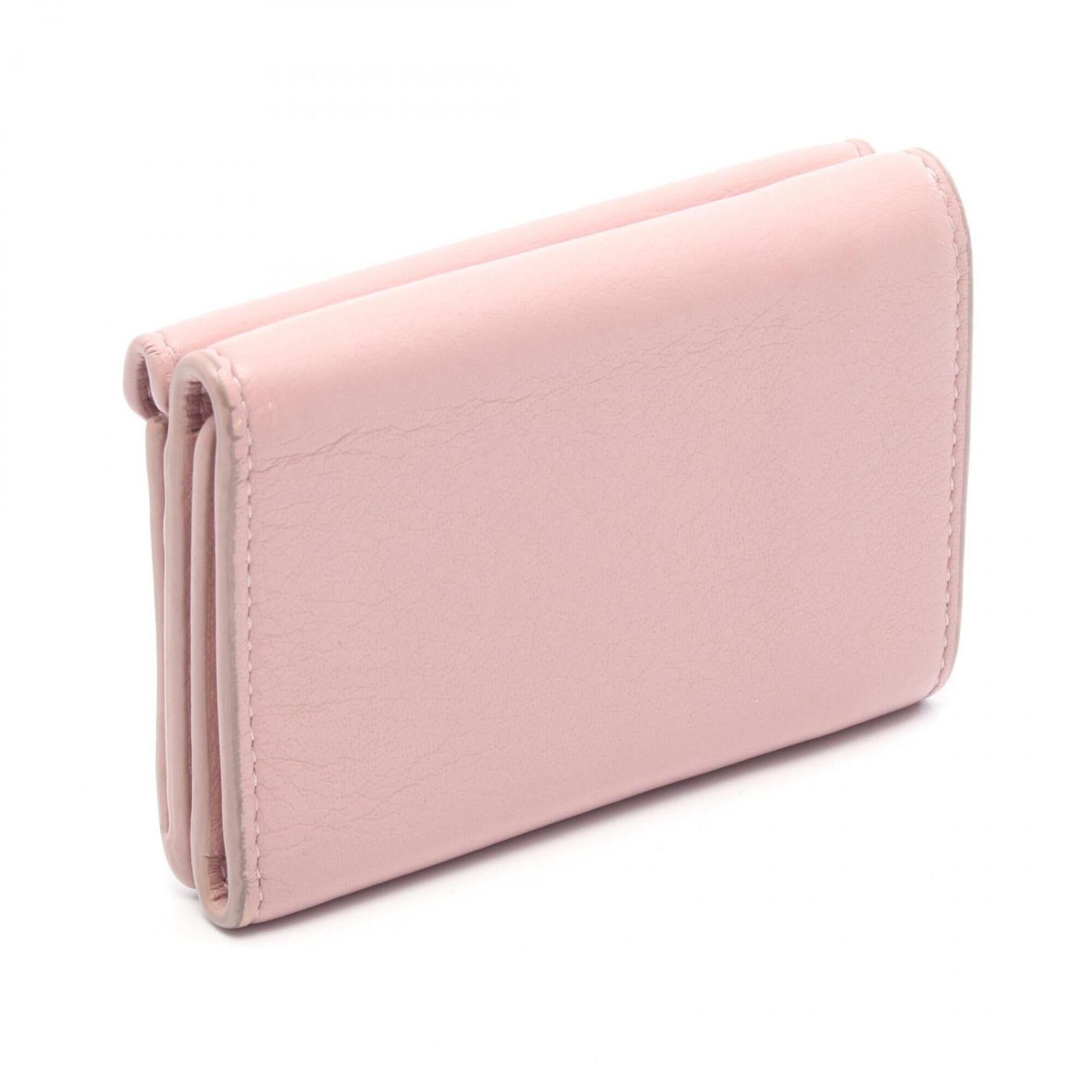 Balenciaga Pink Leather Wallet (Tri-Fold)