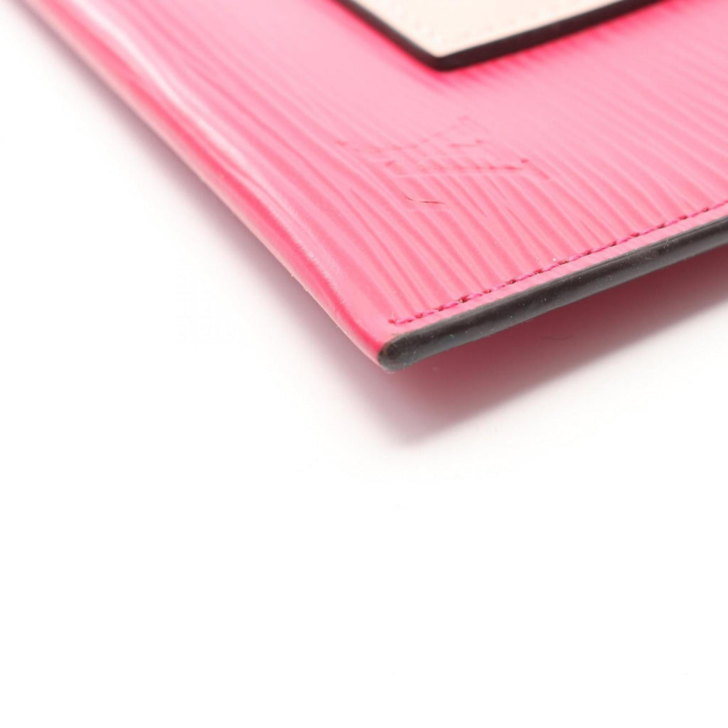 Louis Vuitton Pink Red Color Epi Leather Pochette Pouch